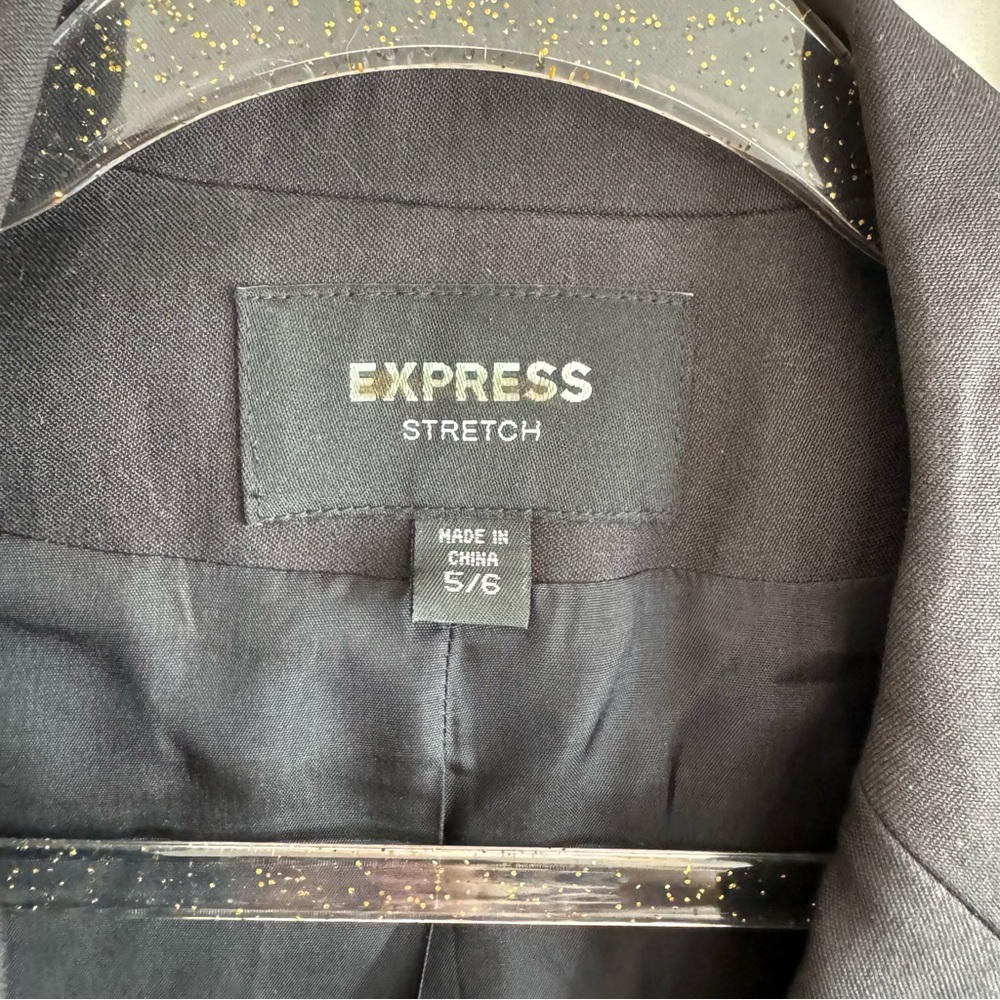 Express Structured Blazer Jacket Pockets Stretchy… - image 2